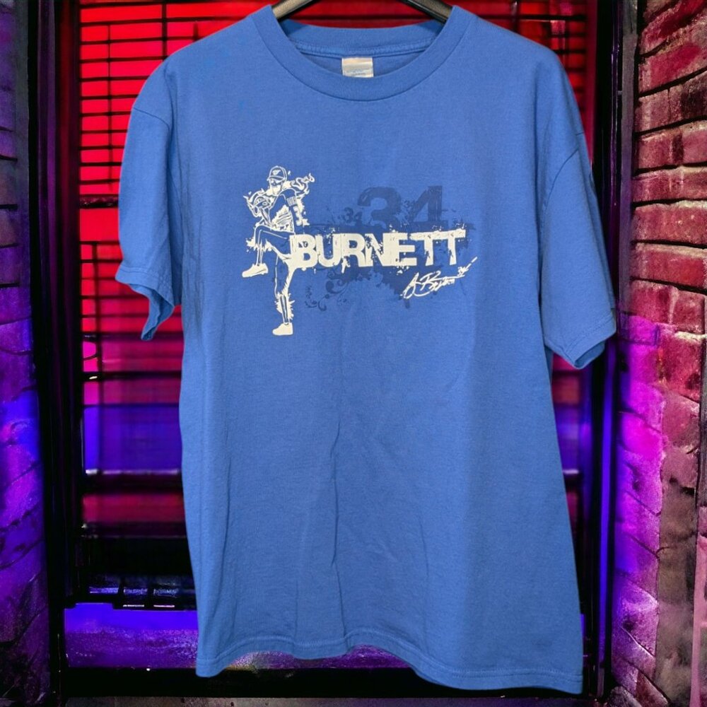 A.J. Burnett 34 Blue Jays Tribal Tennessee River Tag T-Shirt
